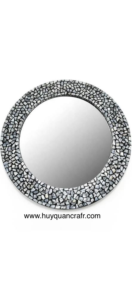 HQ13004 Round mother of pearl mosaic mirror